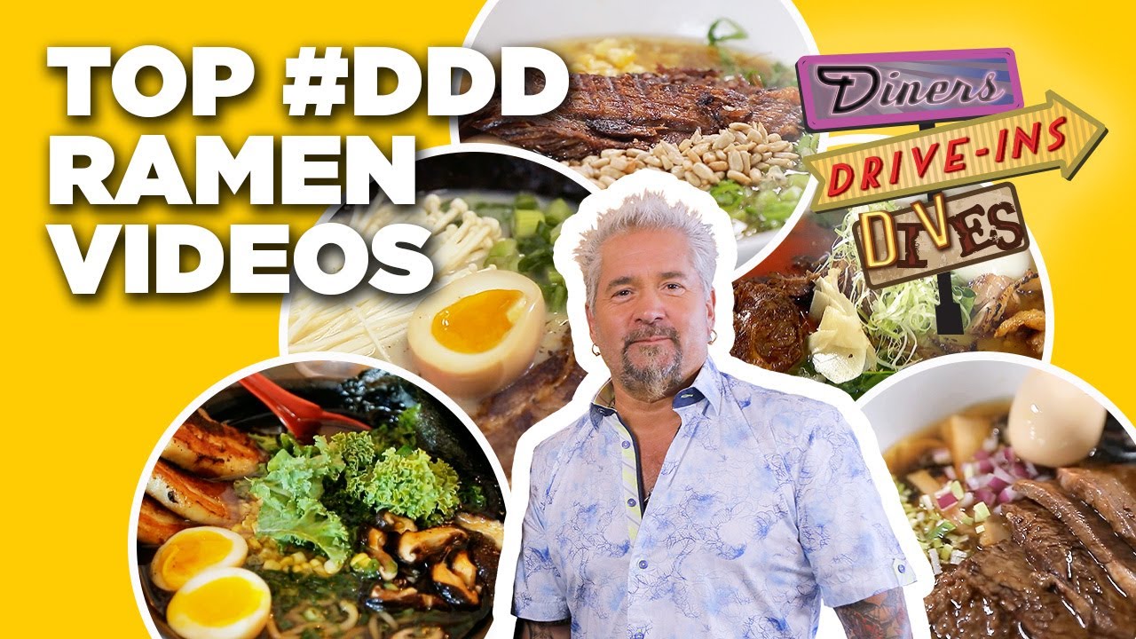 Top #DDD RAMEN Videos with Guy Fieri 🍜 | Diners, Drive-Ins and Dives | Food Network
