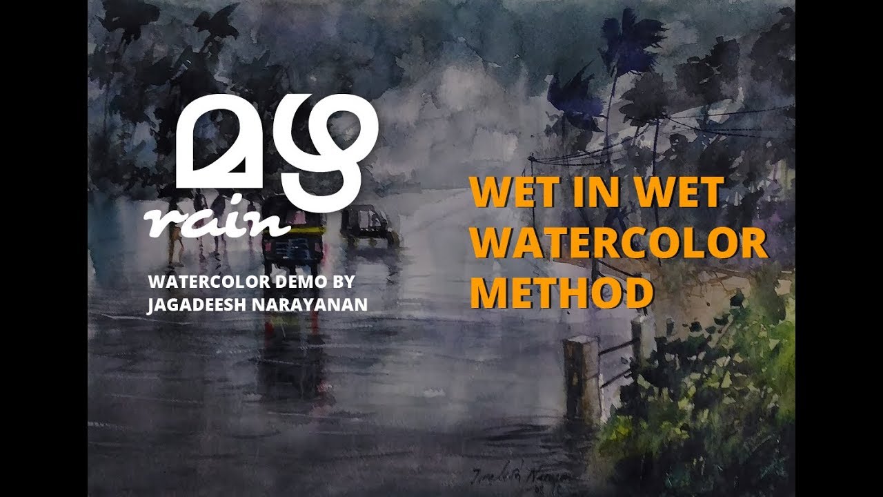 Rain | Watercolor Demo by Jagadeesh narayanan | watercolor demonstration by indian artist