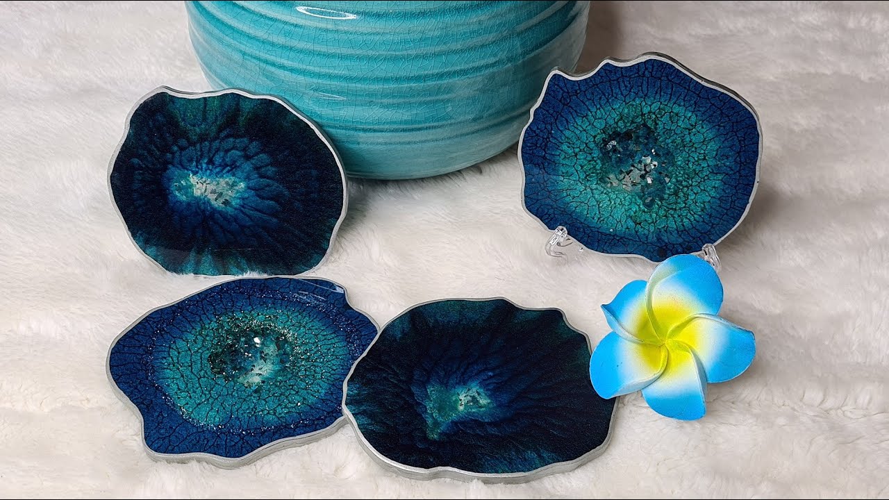 #886 I Used Le Rez Paste And Powders In These Gorgeous Geode Resin Coasters