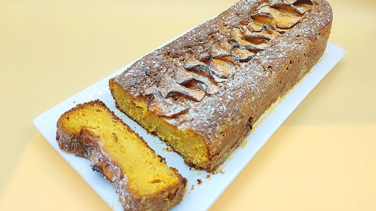 plumcake vegano con farina integrale con carote e mele