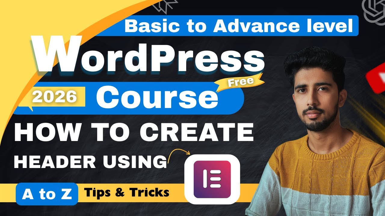 How to Create Custom Header in Elementor Hindi | Free Responsive Header in Elementor | Abhay Rajput