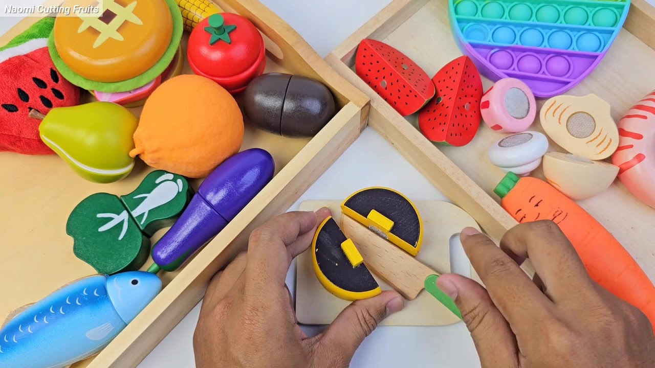 Satisfying Video | Drop Fruits and Vegetables with Candy in Red Pool ASMR