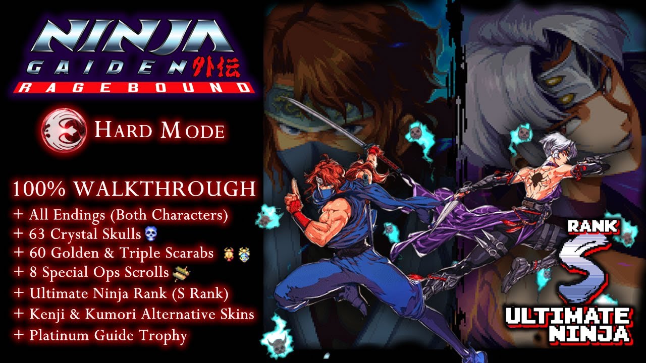 Ninja Gaiden Ragebound [PC] - Guide 100% Hard / Rank S / All Endings / All Collectibles & Trophies
