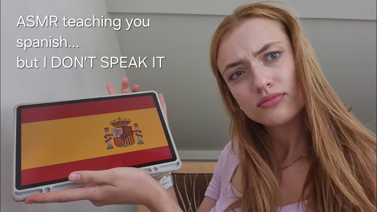 ASMR substitute teacher teaches you Spanish (I DON'T speak Spanish) 🤪