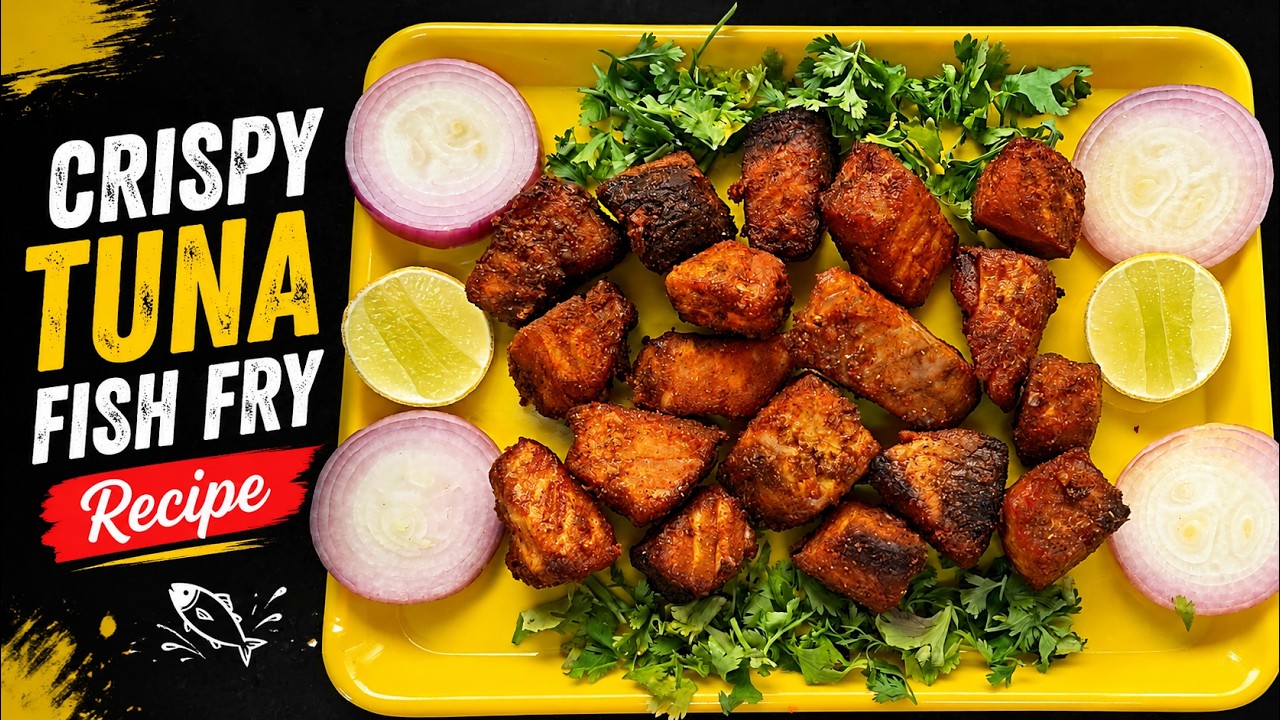 కరకరలాడే ట్యూనా ఫిష్ ఫ్రై |Hotel style Yellow Fin Tuna Fish Fry Recipe Telugu🔥#viral #fish #tunafish