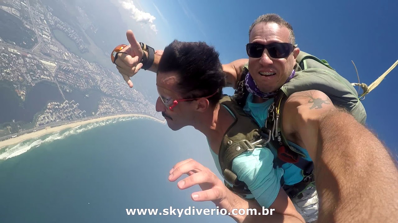 Skydiverio - Salto de Paraquedas - Rio de Janeiro - Barra da Tijuca - Praia