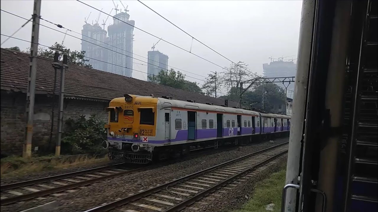Mumbai CST to Kanjurmarg - Mumbai Local Non Stop Action , Parallel Race Fast EMU Skips All Stations