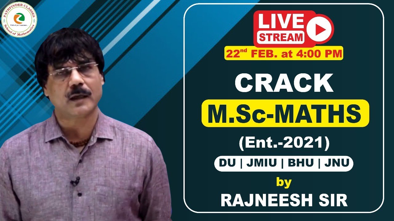 M.Sc. (Maths) Entrance for D.U.