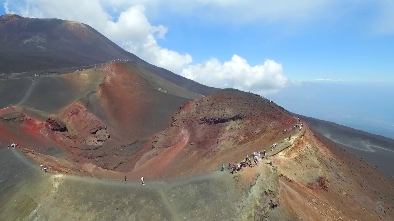 Etna Volcanic Mountain / Drone Footage