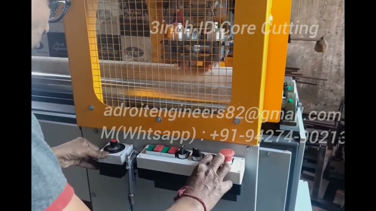 Shaftless Paper and PVC Core cutting Machine 