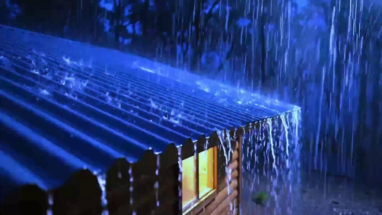 Quiet Night Rain on Tin Roof ASMR for Deep Sleep, Relaxing Rain Ambience and Peaceful Mood 377