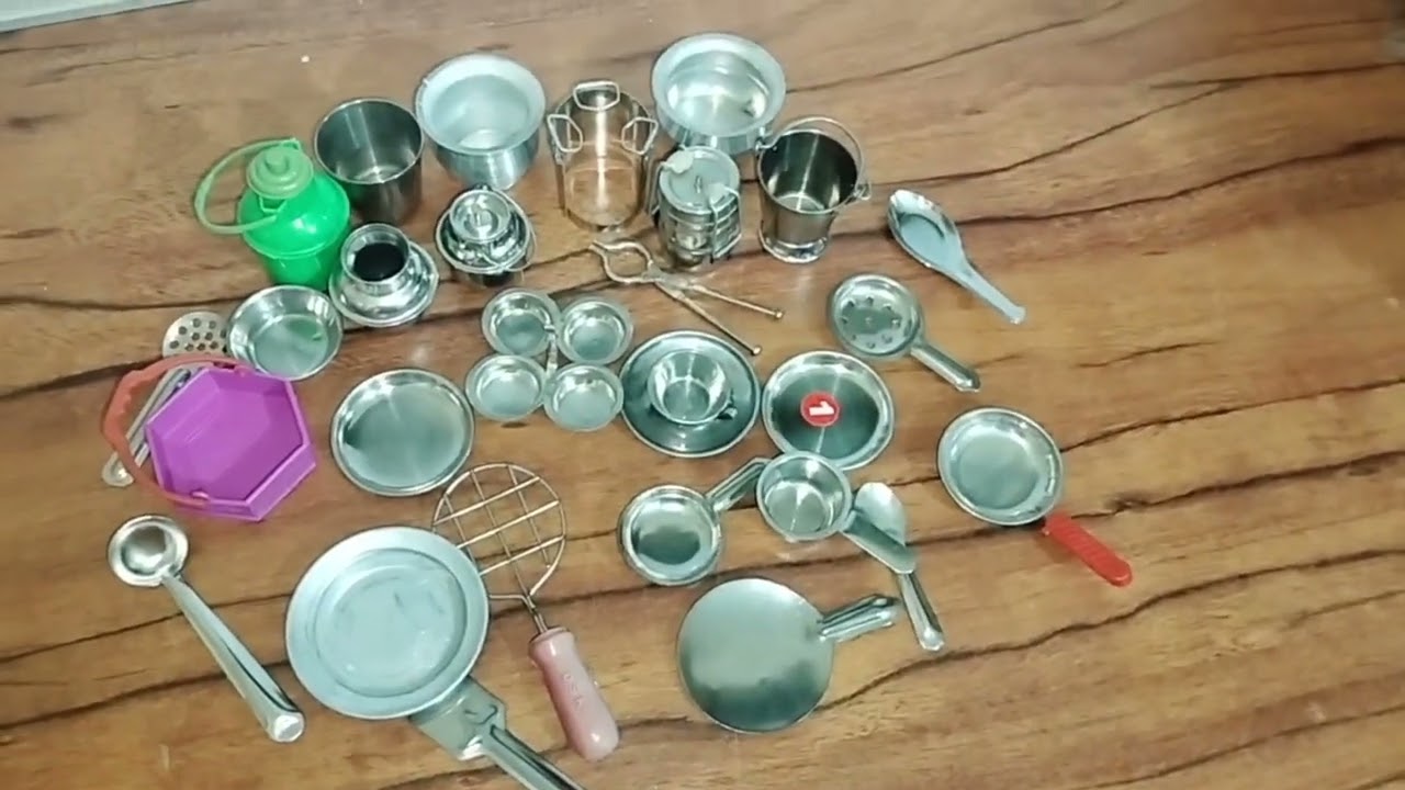 Mini Kitchen Set for Miniature Tiny Food   Real Cooking Utensils miniature