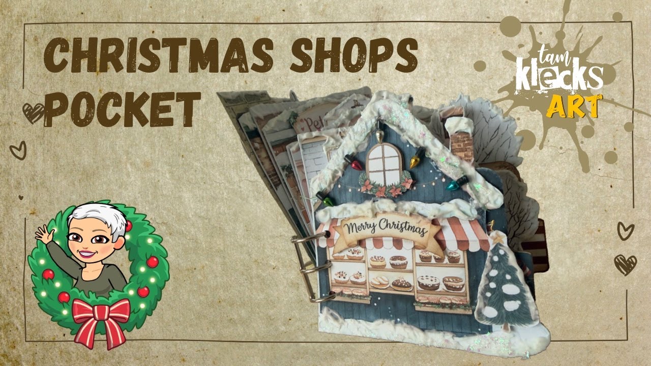 Christmas Shops Pocket - von @myporchprints-junkjournals