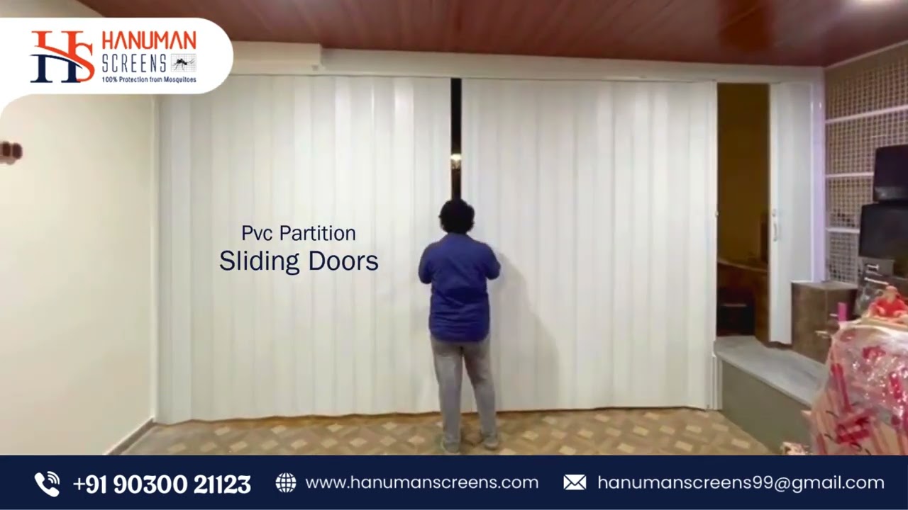 PVC Partition Sliding Doors: Perfect for Home & Office | Call Us 📞 +91 90300 21123 | Hanuman Screens