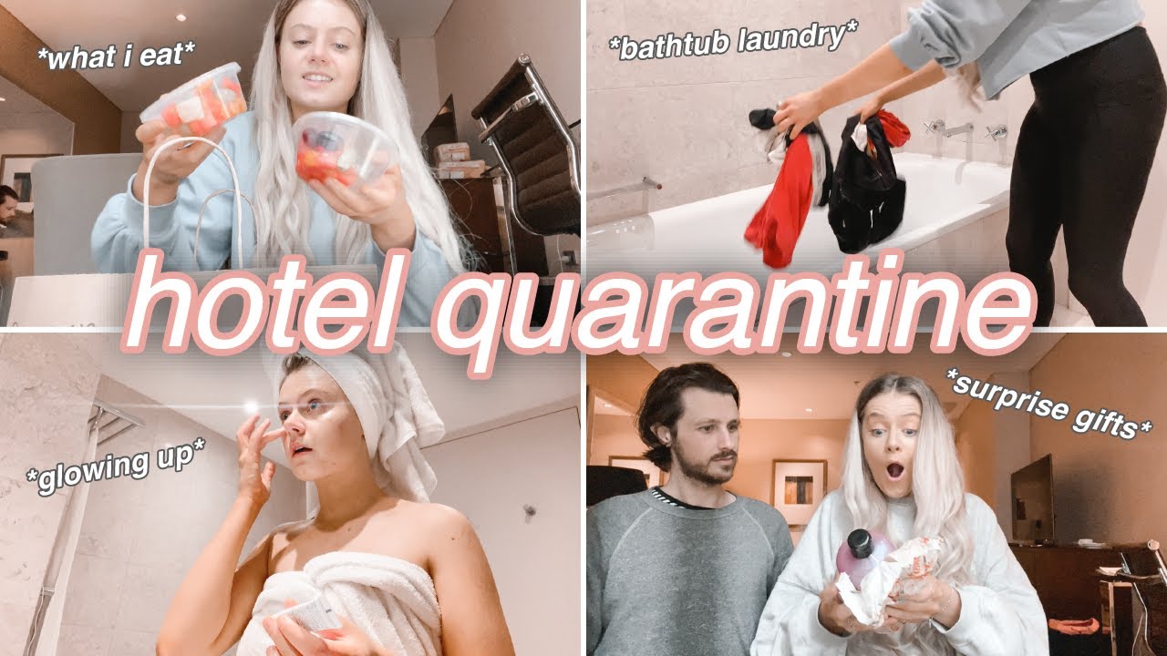 DAY IN MY LIFE IN AUSTRALIA HOTEL QUARANTINE | care package, washing clothes, what I eat & more!