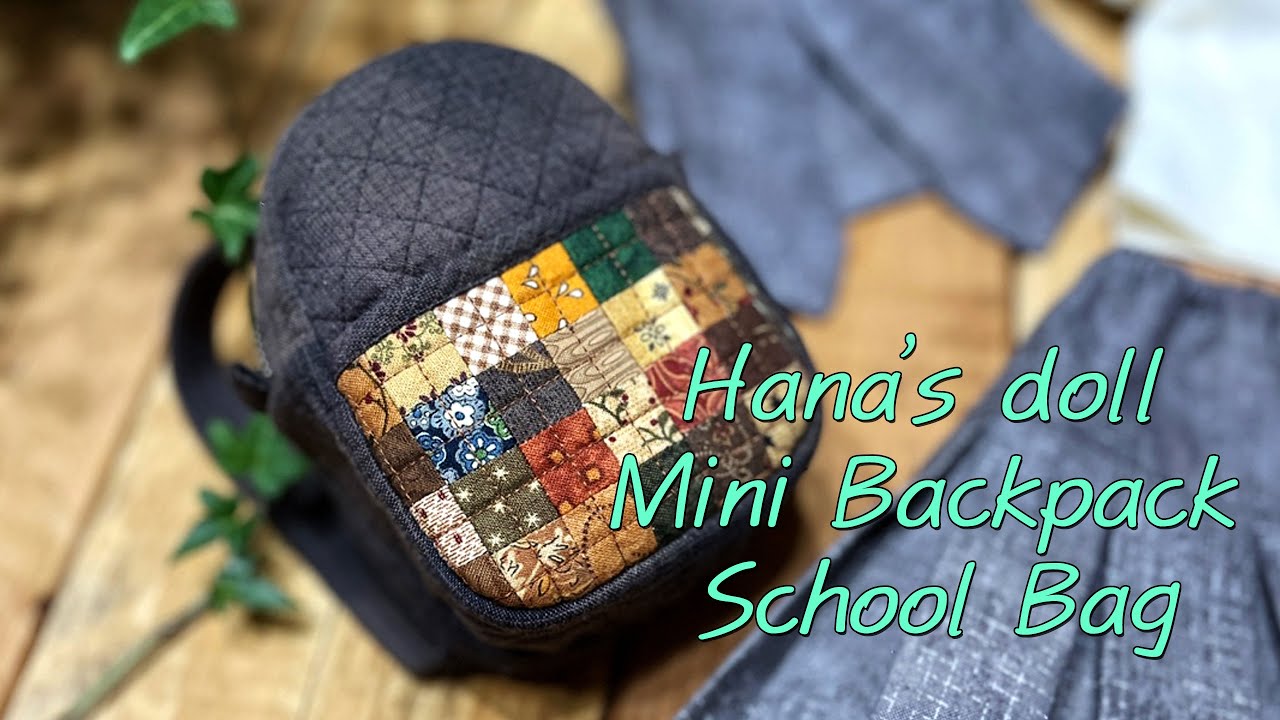 DIY Lovely Mini School Bag Tutorial (Backpack) / 인형 백팩 만들기
