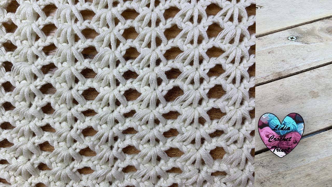 Point Étoiles Crochet Tunisien 