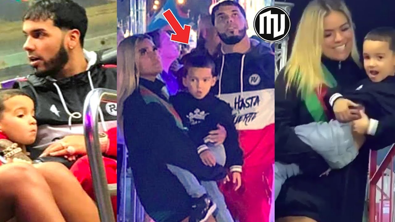 ¡Karol G conoce a el hijo de Anuel y causan euforia en parque de diversiones!