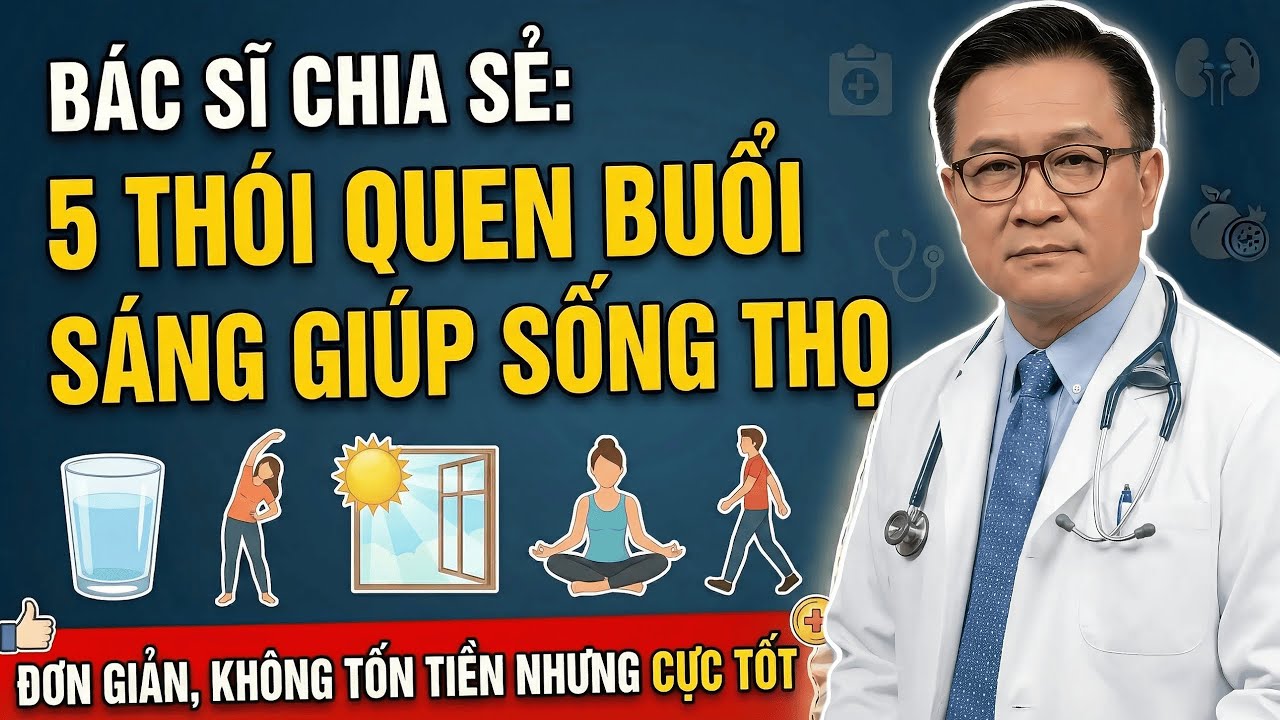Bác Sĩ Chia Sẻ: 5 Thói Quen Buổi Sáng Giúp Sống Thọ - Đơn Giản, Không Tốn Tiền Nhưng Cực Tốt