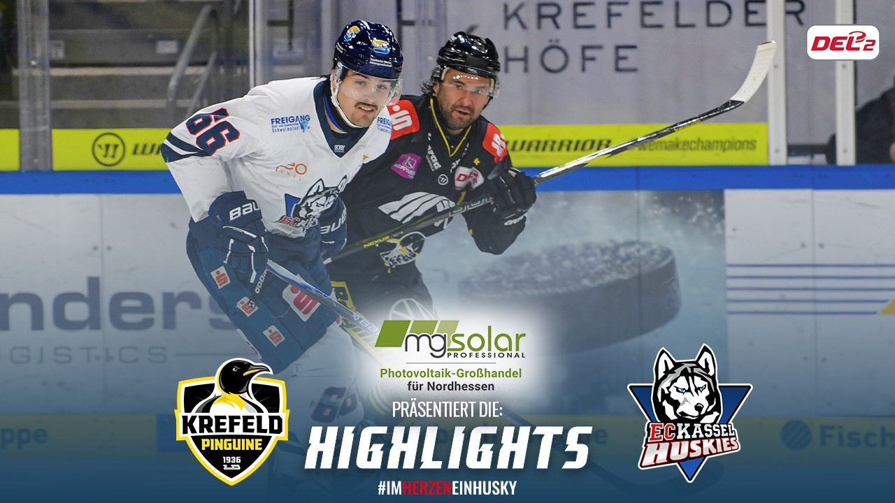 Highlights: 48. Saisonspiel - Krefeld Pinguine vs. Kassel Huskies