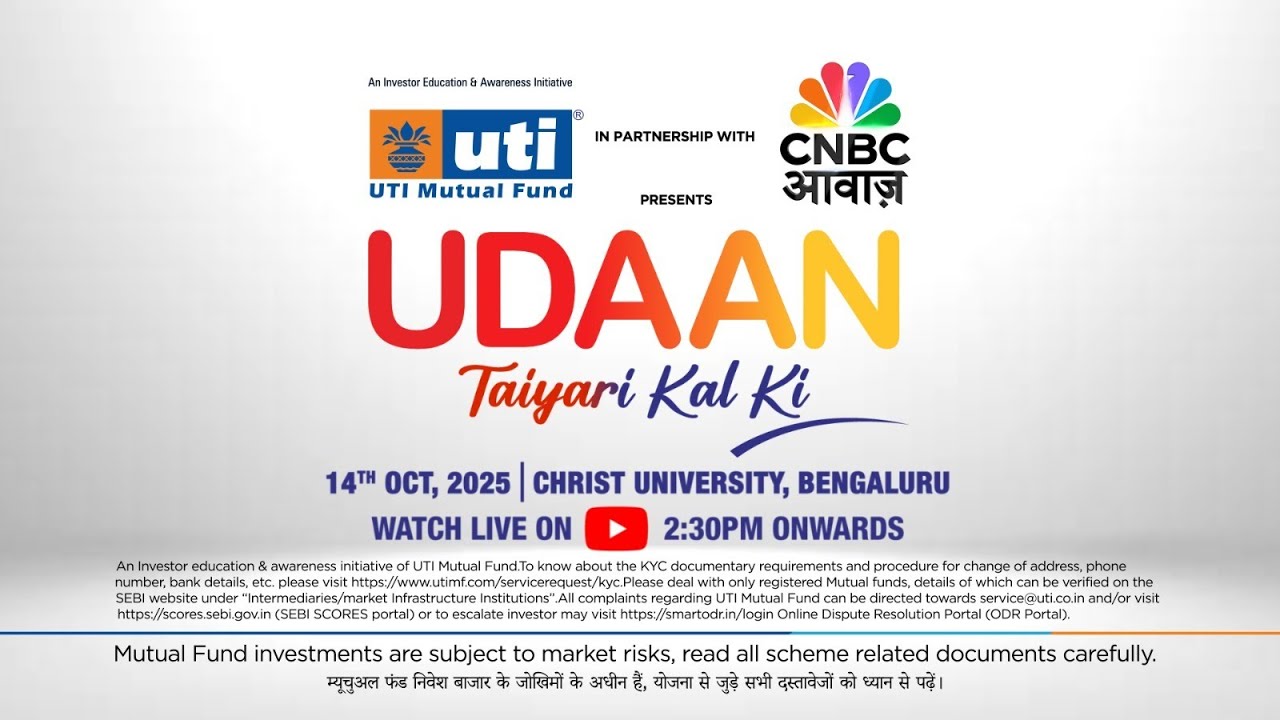 CNBC-AWAAZ UDAAN | UTI Mutual Fund | Christ University, Bengaluru - LIVE