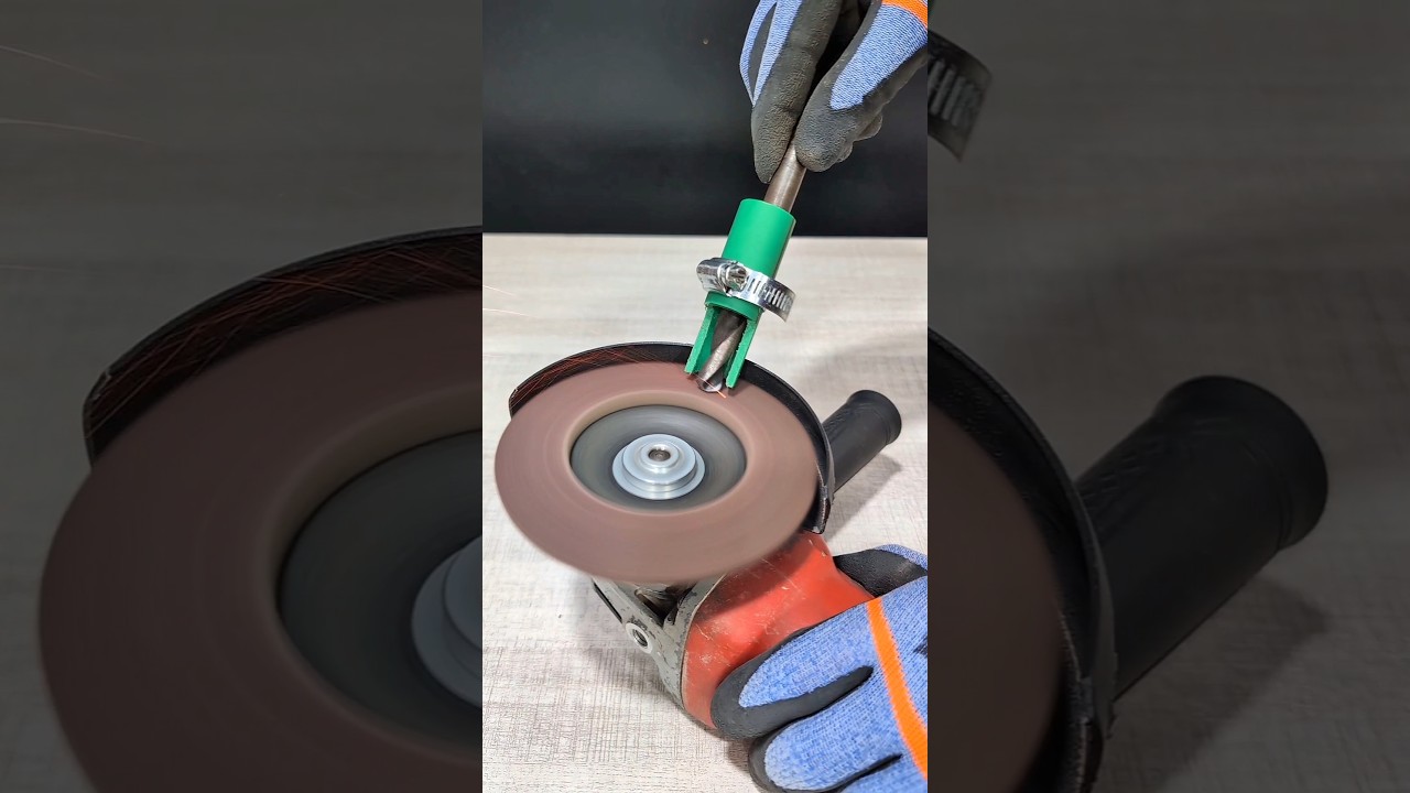 Amazing Trick to Sharpen a Drill Bit with an Angle Grinder #shorts #tips