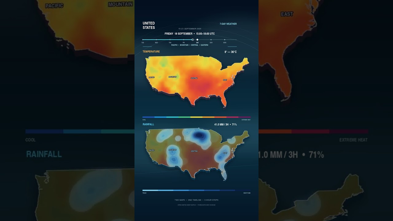 UNITED STATES&mdash; 7-Day Weather Forecast
