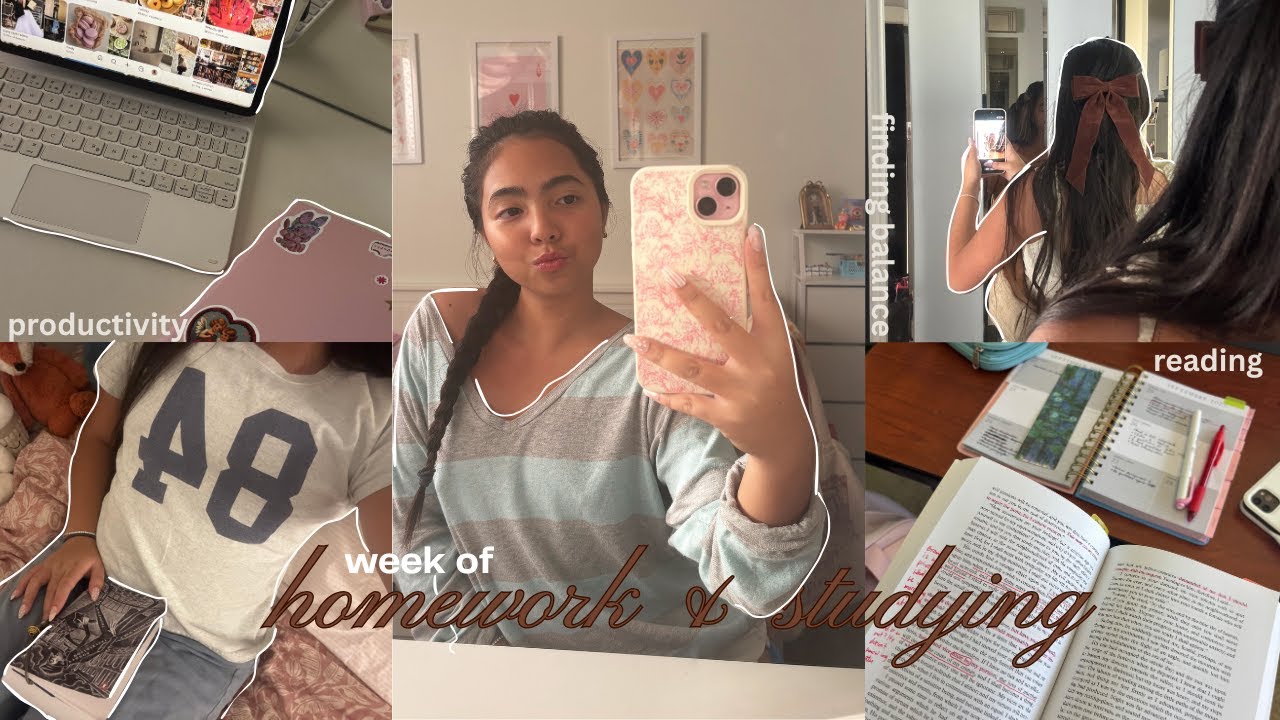 week of homework and studying