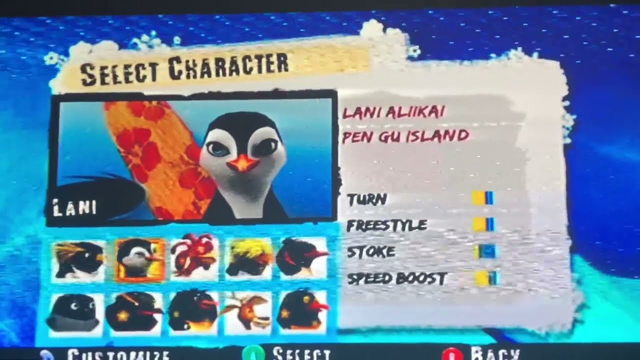 Surf&rsquo;s Up (GameCube) - All Characters