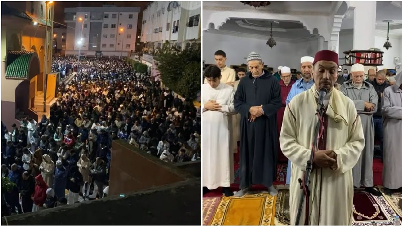 صلاة العشاء والتراويح من مسجد القاضي عياض الأزهر البرنوص بقراءة الشيخ مبارك شكري و الشيخ مصطفى أزبار