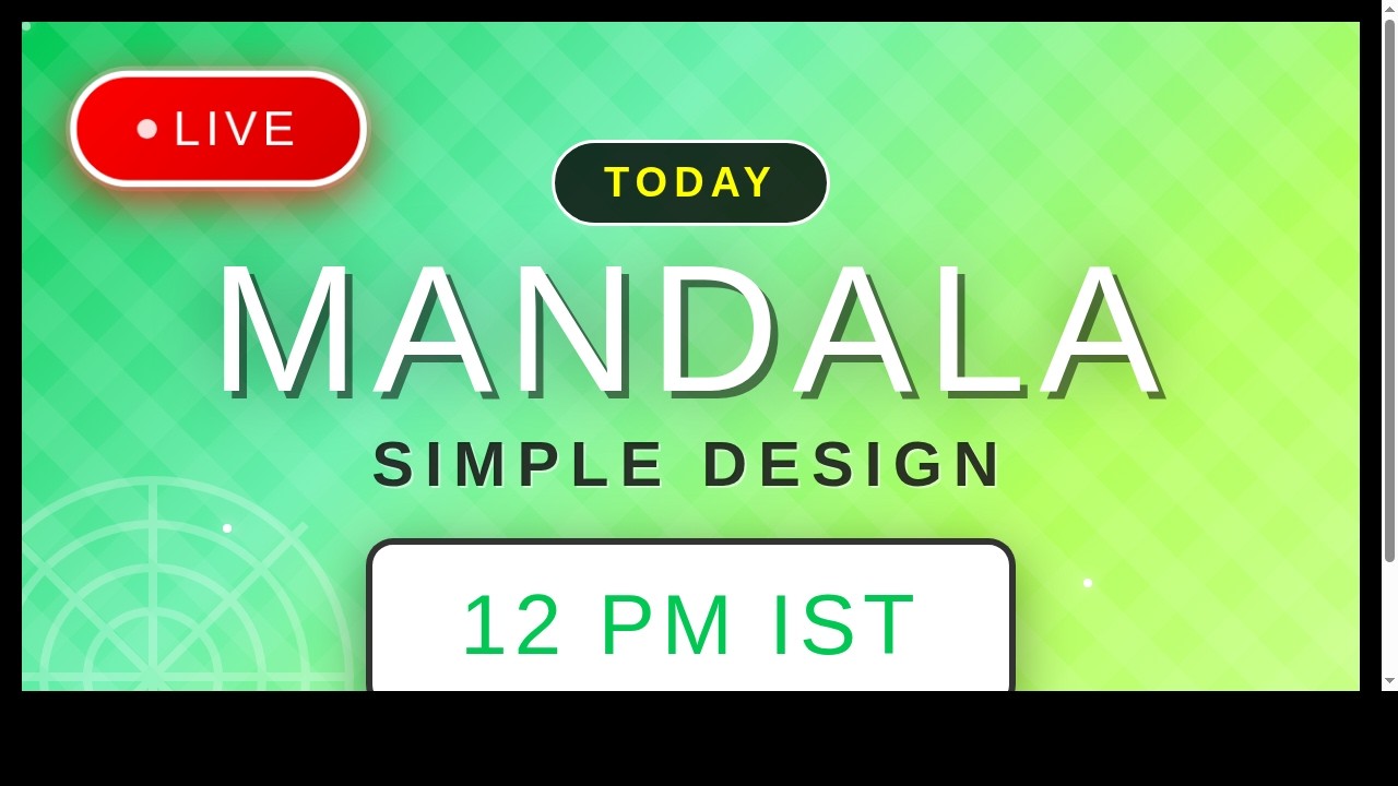 Let's Draw Simple Mandala Together 🔴 LIVE NOW | Art With Archanna