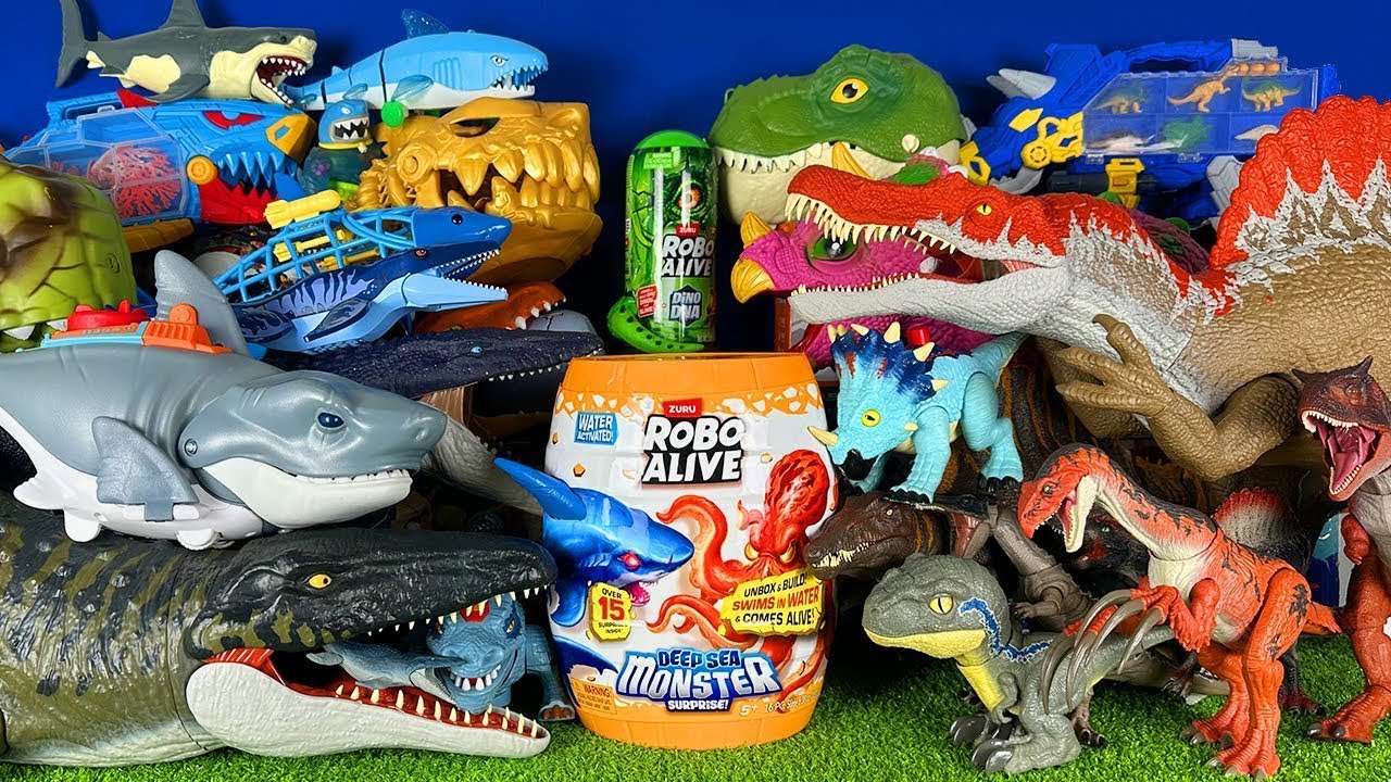 Jurassic World Unboxing Review Asmr Dinosaur T-rex Carnotaurus Dino Heads Zuru Smashers Eggs