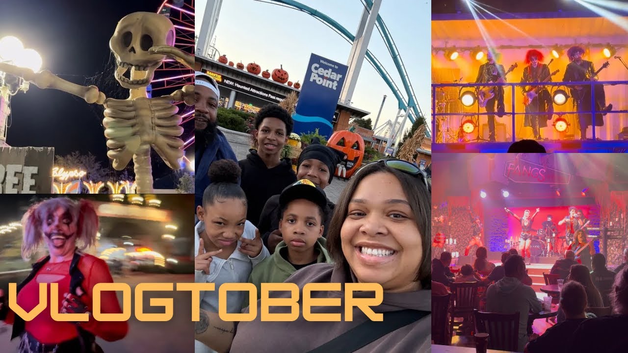 VLOGTOBER 🍁 Day 2 | Killer Night at Cedar Point Amusement Park!