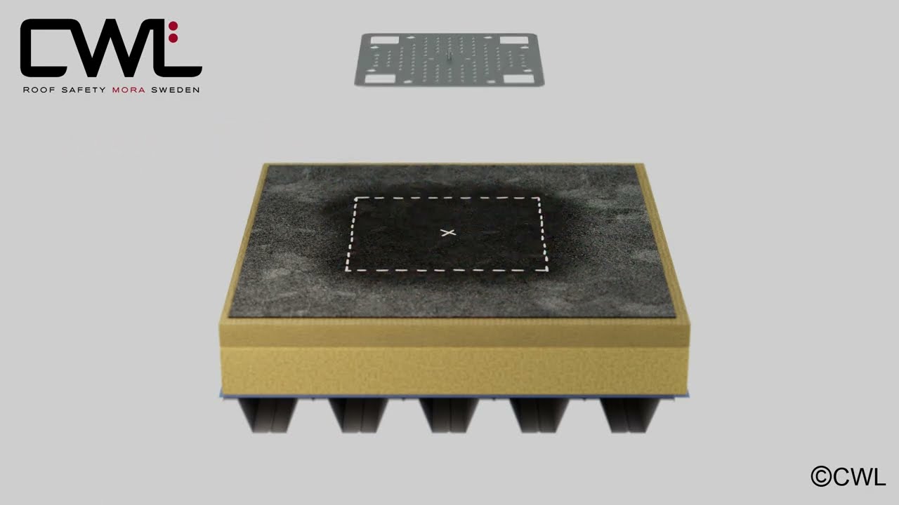 Mounting plate 375x375 - bitumen membrane