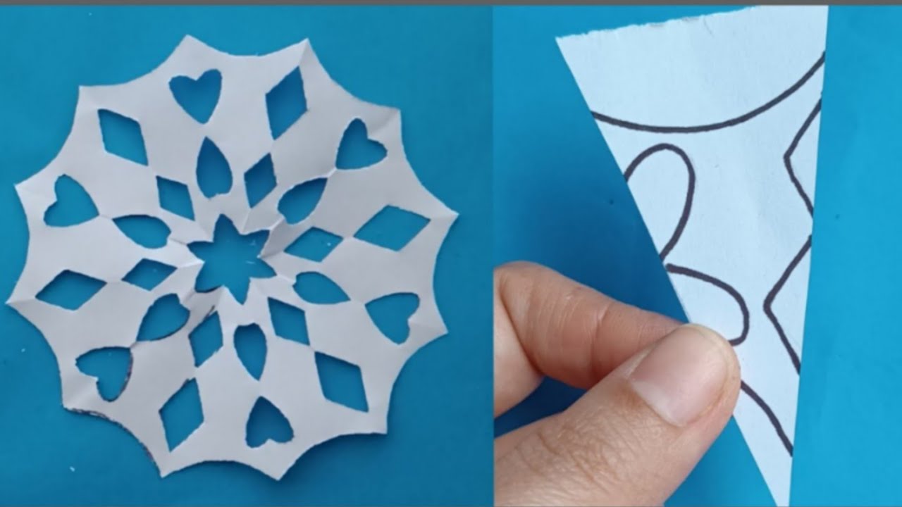 Paper snowflake #How to make easy paper snowflakes #christmas decoration ideas#part316