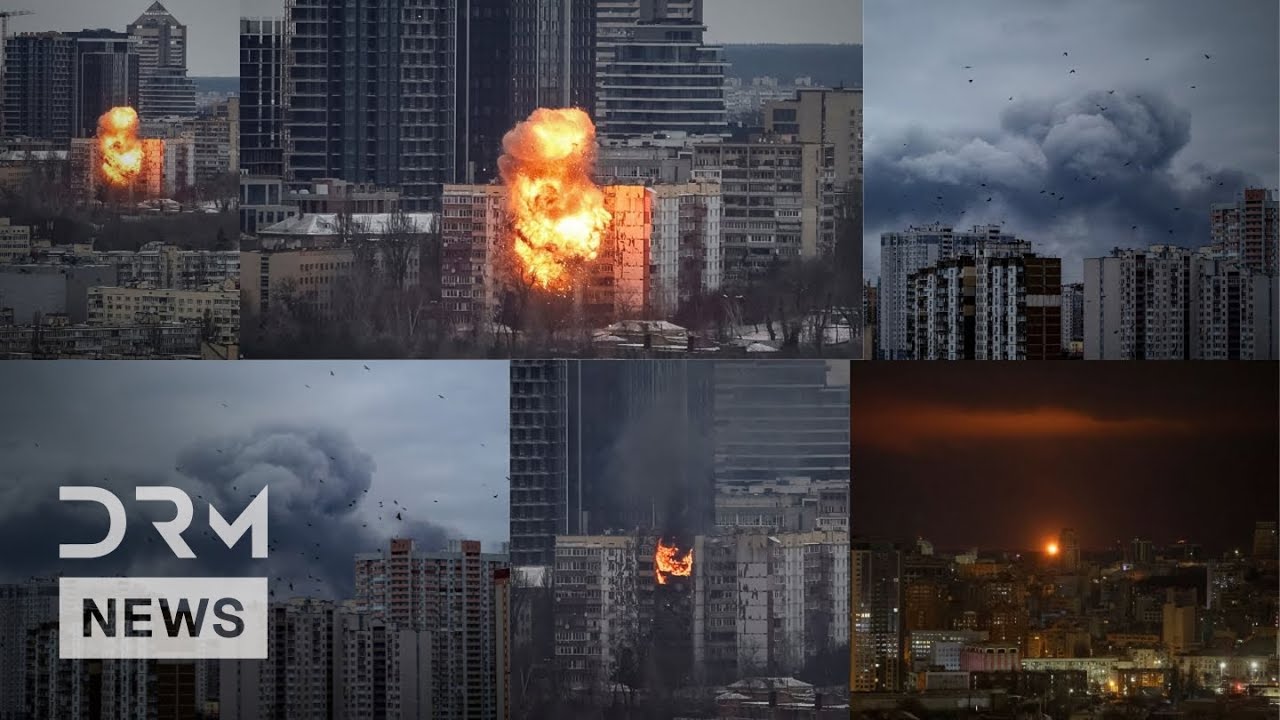 RAW VIDEO: Drones Buzz Over Kyiv as Gunfire and Explosions Rock City in Russian Attack | AH1B