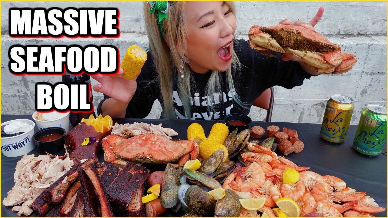 Massive Seafood Boil Mukbang #RainaisCrazy
