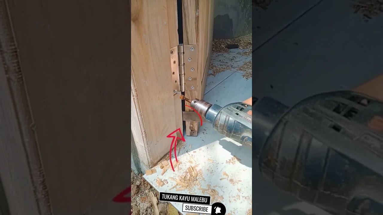 Use a chisel to support the weight of the door during installation 