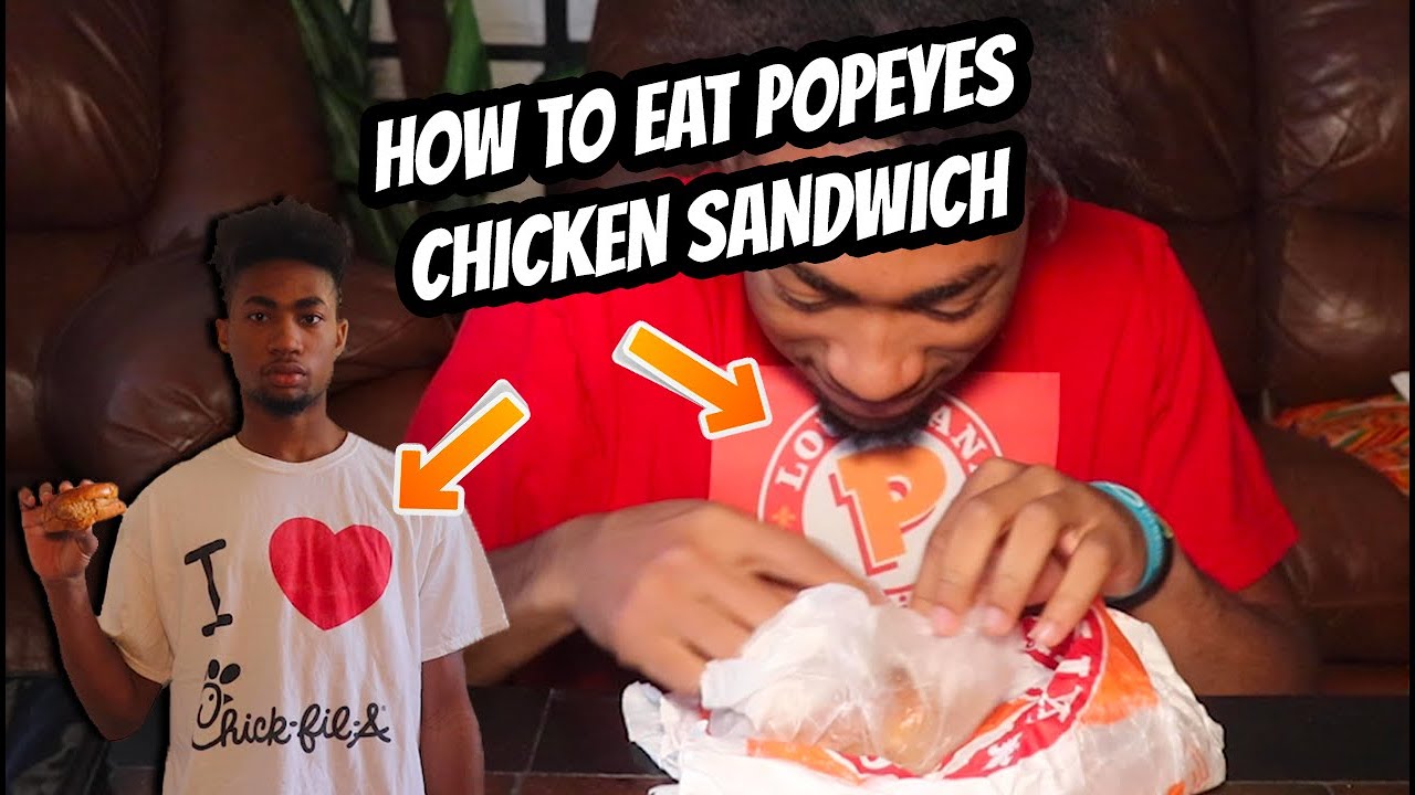 The RIGHT WAY to eat the POPEYES Chicken Sandwich!
