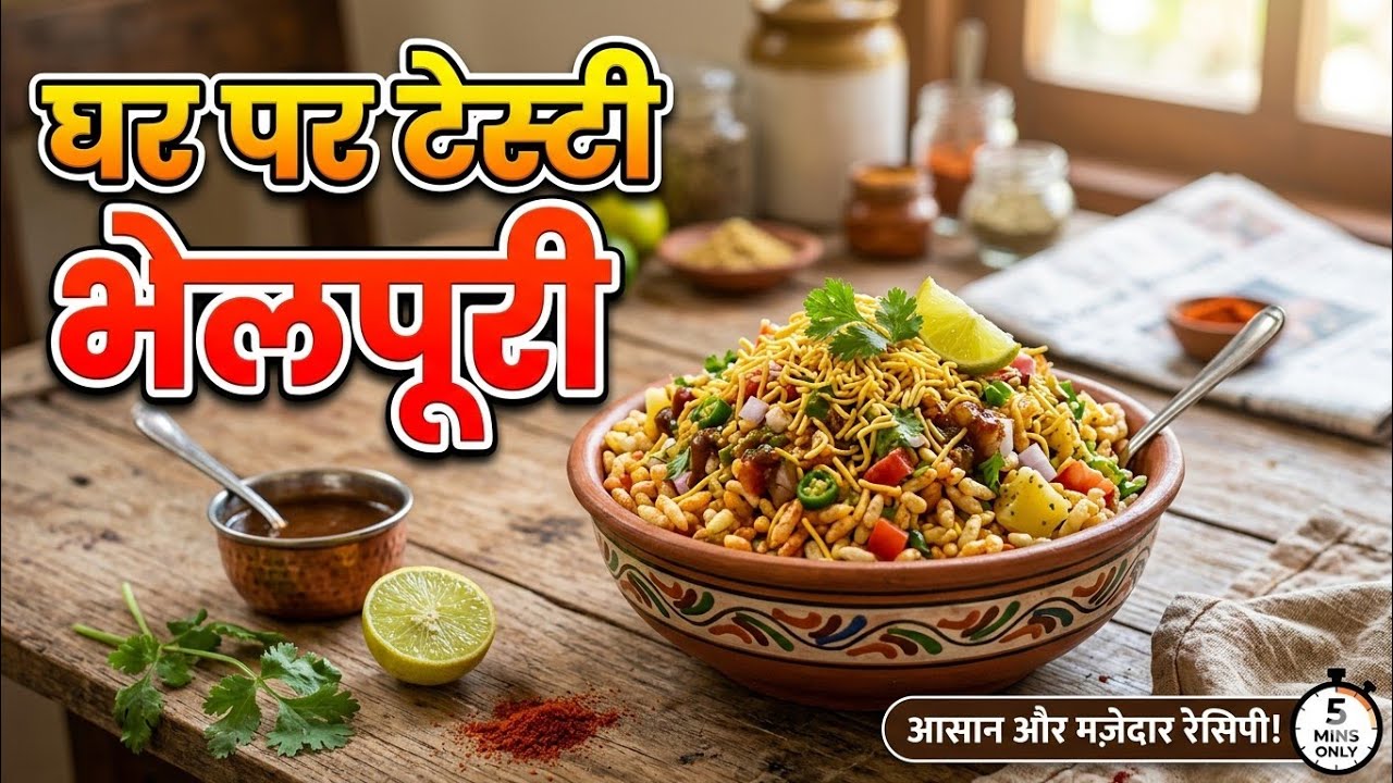 “Ghar Par Banaye Mumbai Wali Bhelpuri | Quick & Easy Chaat Recipe”