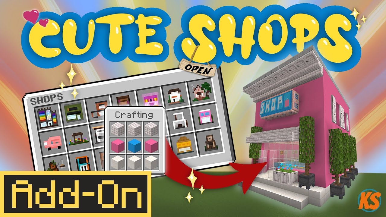 Cute Shops Add-On | Official Trailer for Minecraft Marketplace by KiwiStars