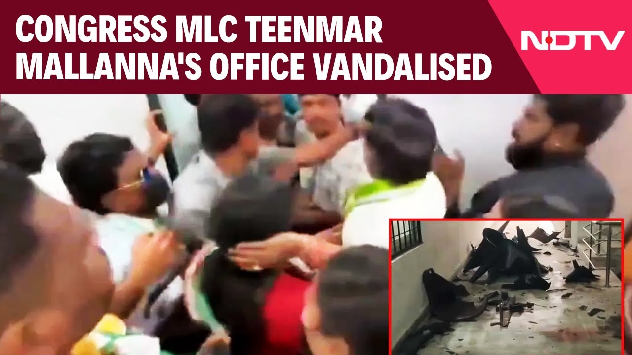 Hyderabad News | Congress MLC Teenmar Mallanna's Office Vandalised In Hyderabad