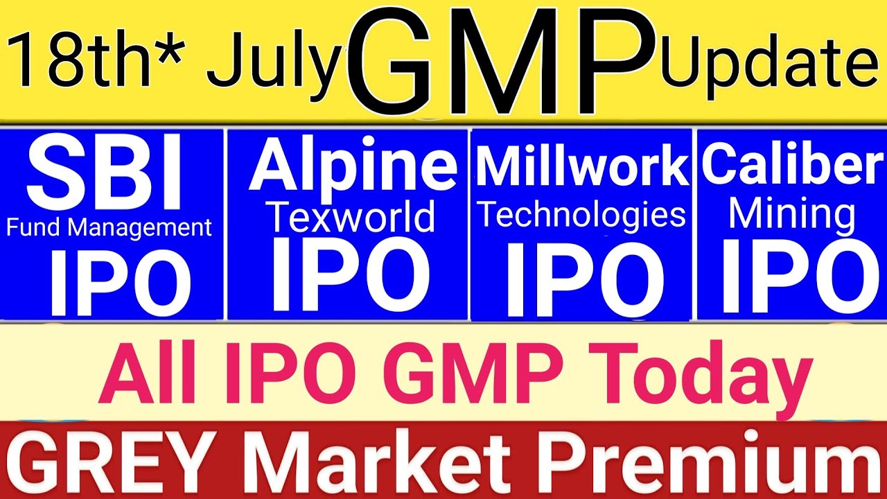 SBI Funds Management IPO | Alpine IPO | Millwork IPO Caliber IPO All IPO GMP Today Stock Market Tak