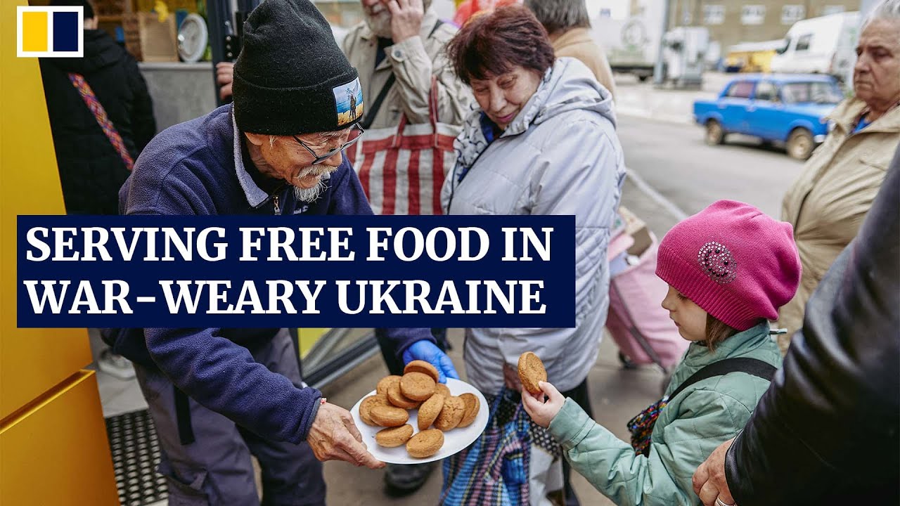 Japanese man who sheltered underground for months now feeds Kharkiv residents for free