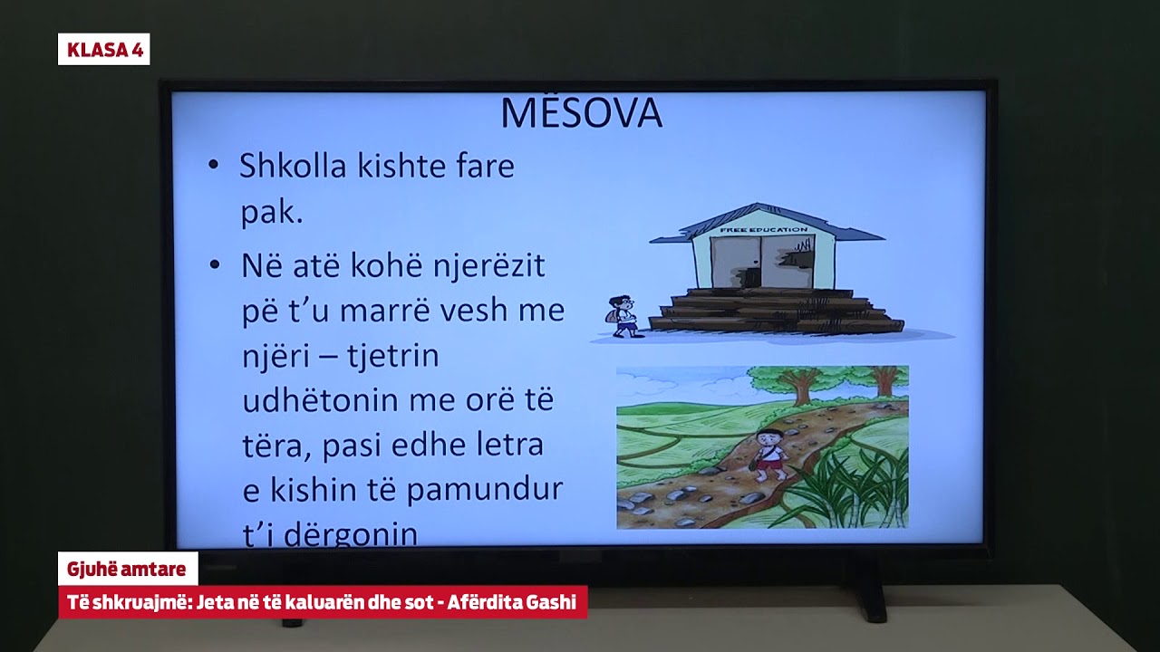 e Mesimi Klasa 4 - 4090 Gjuhë amtare - Të shkruajmë  - Jeta në të kaluarën dhe sot