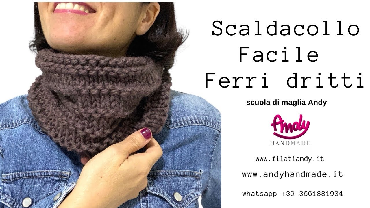 Tutorial Scaldacollo lavorato con i ferri dritti filato Big Merino Katya