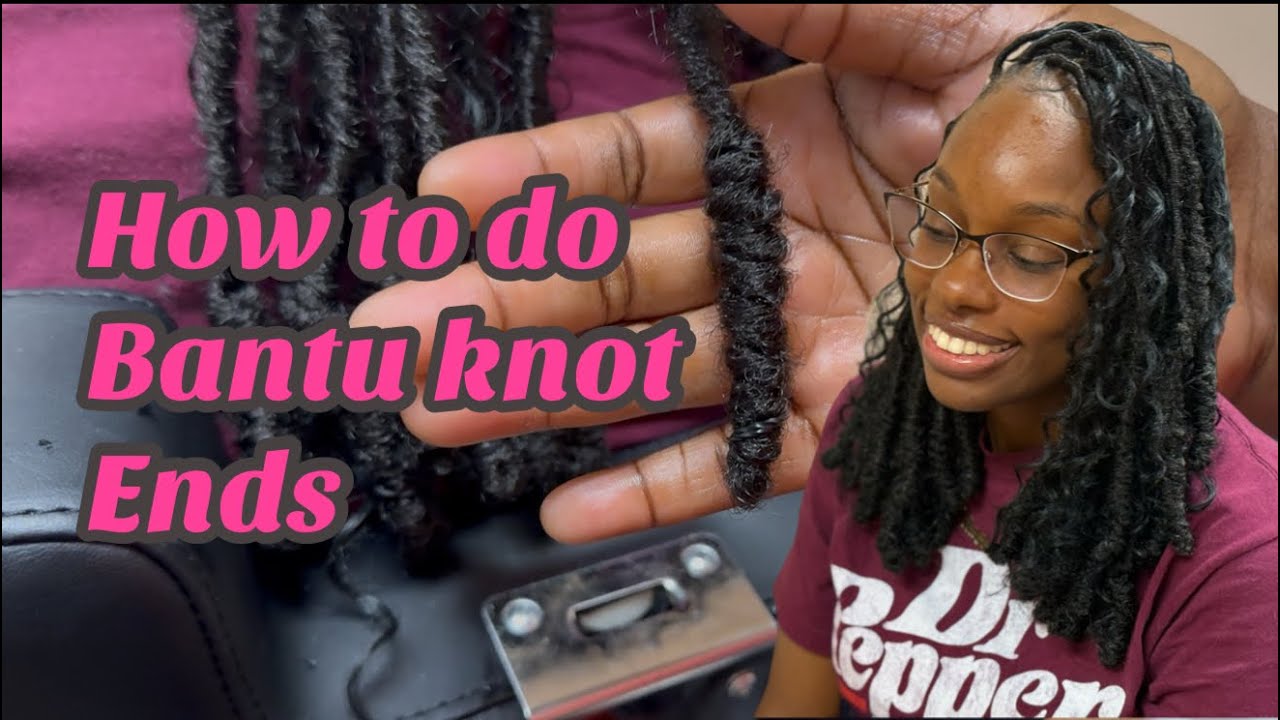 How To BANTU KNOTS ENDS on Locs/ Braids (Barrel Twist)