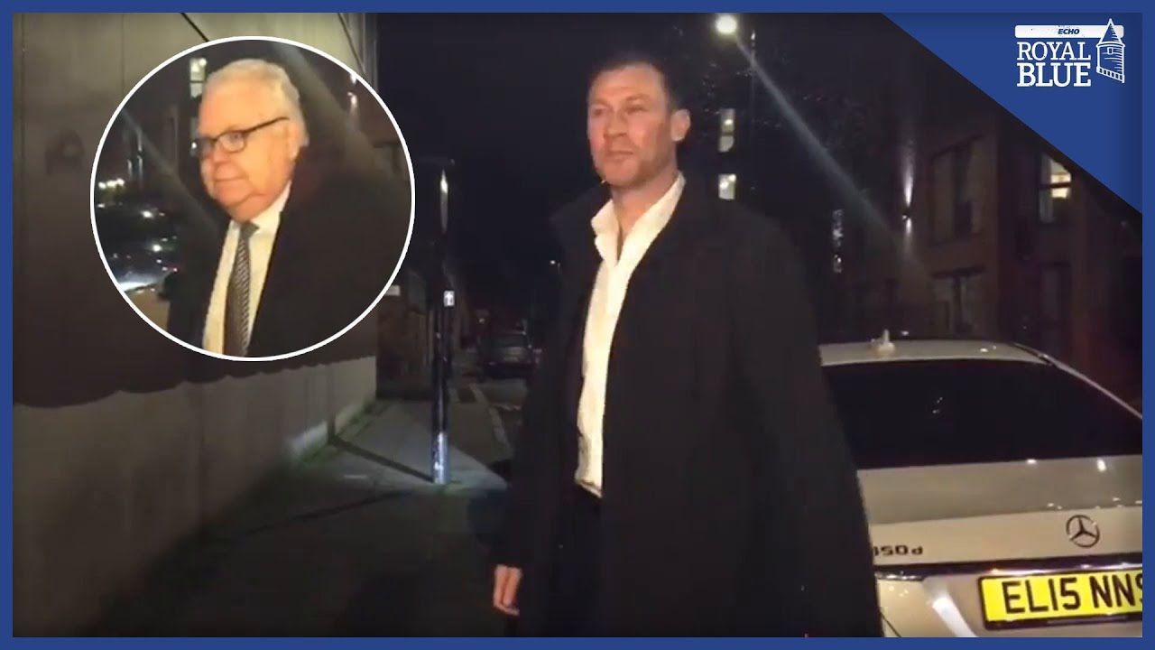 Duncan Ferguson, Bill Kenwright  and Graeme Sharp arrive at Everton AGM