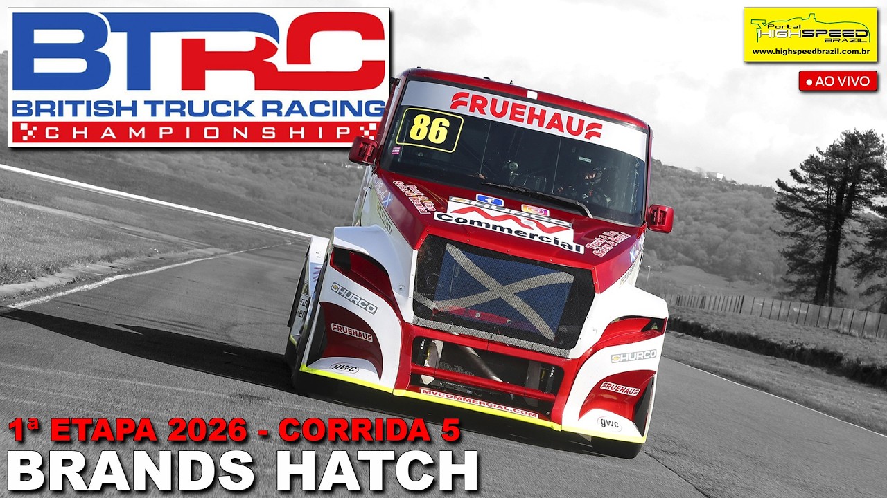 🔴 BRITISH TRUCK RACING CHAMPIONSHIP | Corrida 5 | 1&ordf; Etapa 2026 | Brands Hatch (UK) | AO VIVO