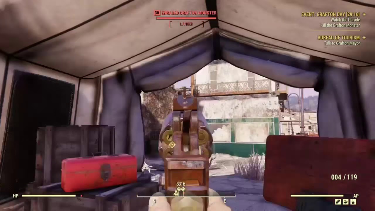 Fallout 76: Killing a Grafton Monster Full Fight